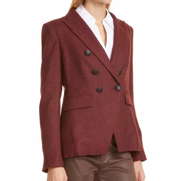 Veronica Beard Dickey Miller Houndstooth Wool-Blend Blazer Jacket - Picture 3 of 9
